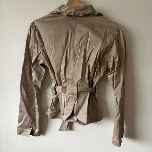 Y2K Seduction Women's Tan Ruffled Jacket - Picture 4 of 4